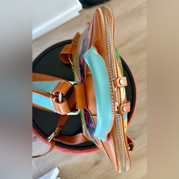 Shinola Detroit Mini Zip Backpack with hand painted dragon theme - Picture 4 of 12